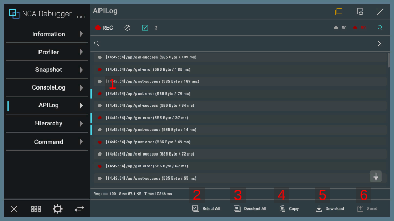 api-log-selection