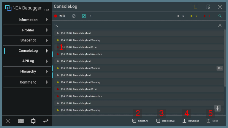 console-log-selection
