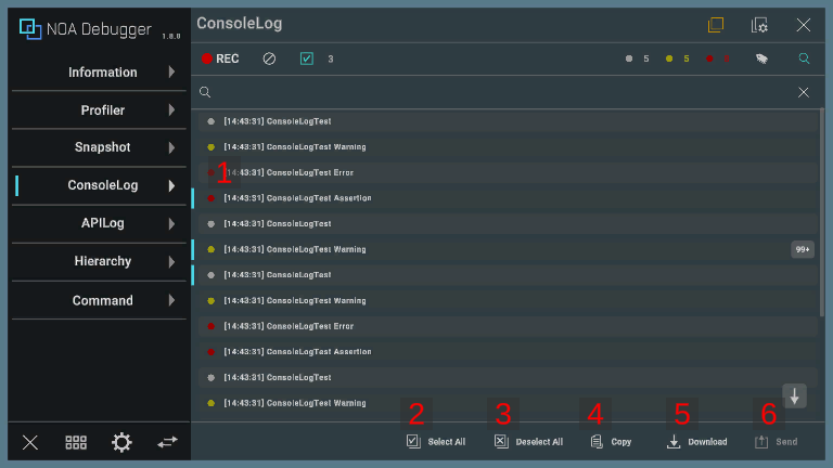 console-log-selection