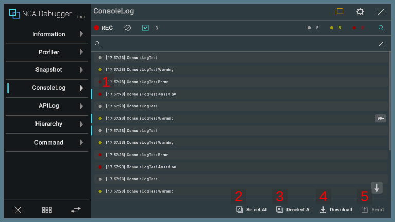 console-log-selection