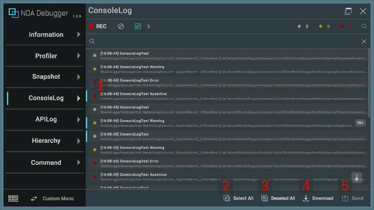 console-log-selection